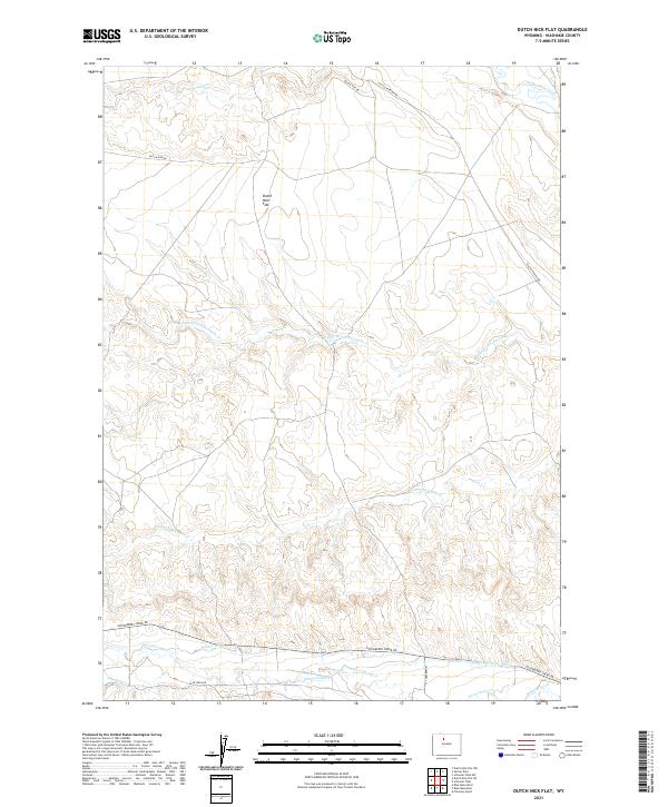 Dutch Nick Flat, WY — USGS 7.5-minute topo (2021)