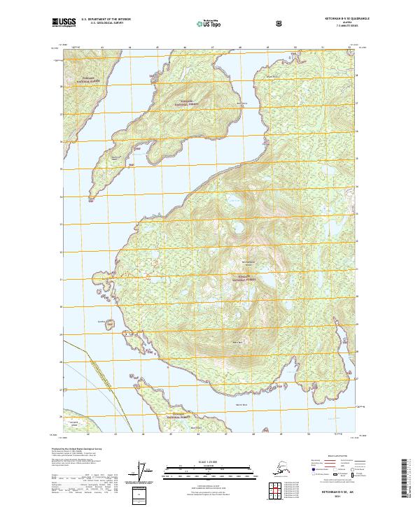 Ketchikan B-5 SE, AK — USGS 7.5-minute topo (2021)
