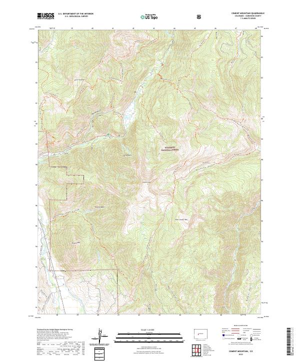 Cement Mountain, CO — USGS 7.5-minute topo (2022)