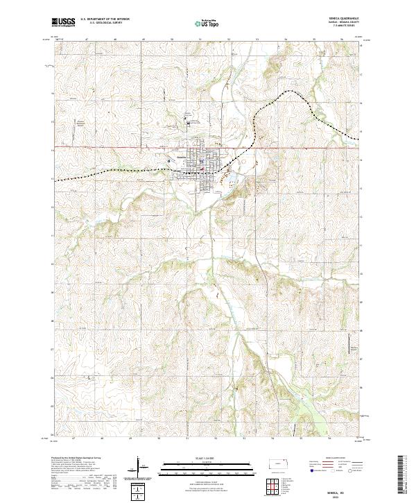 Seneca, KS — USGS 7.5-minute topo (2022)