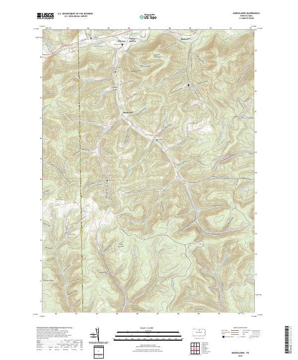Marshlands, PA — USGS 7.5-minute topo (2023)