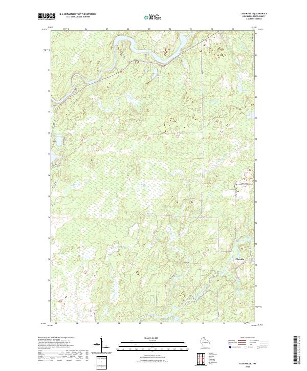 Lugerville, WI — USGS 7.5-minute topo (2022)