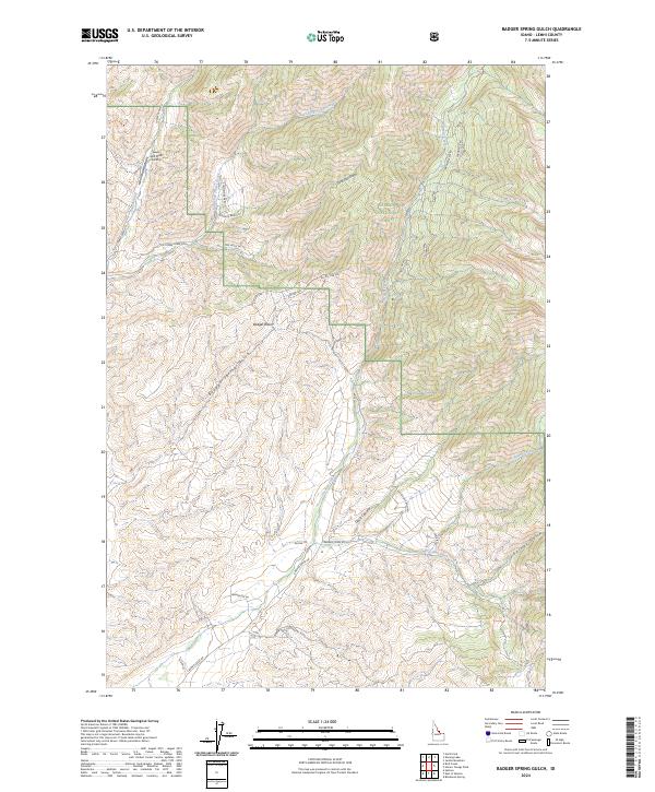Badger Spring Gulch, ID — USGS 7.5-minute topo (2024)