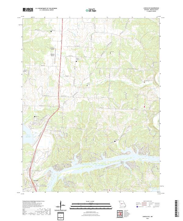 Lincoln SE, MO — USGS 7.5-minute topo (2021)