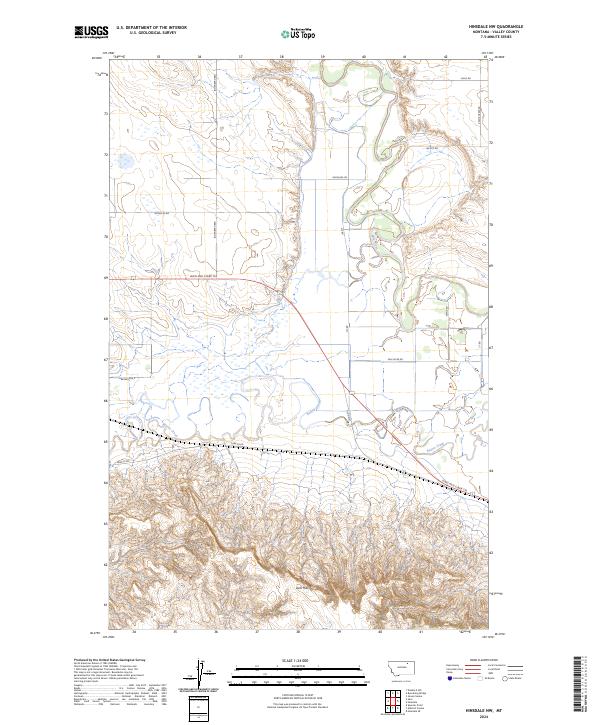 Hinsdale NW, MT — USGS 7.5-minute topo (2024)