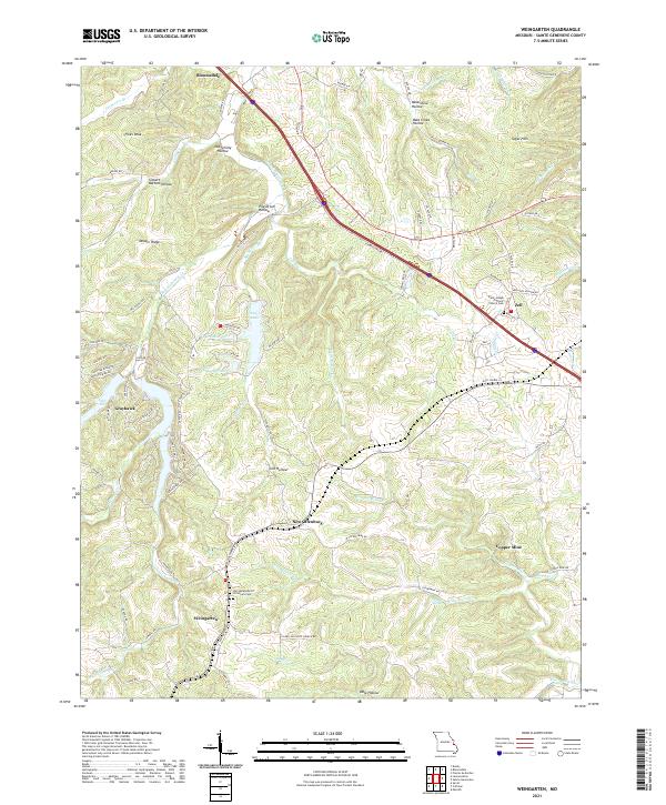 Weingarten, MO — USGS 7.5-minute topo (2021)