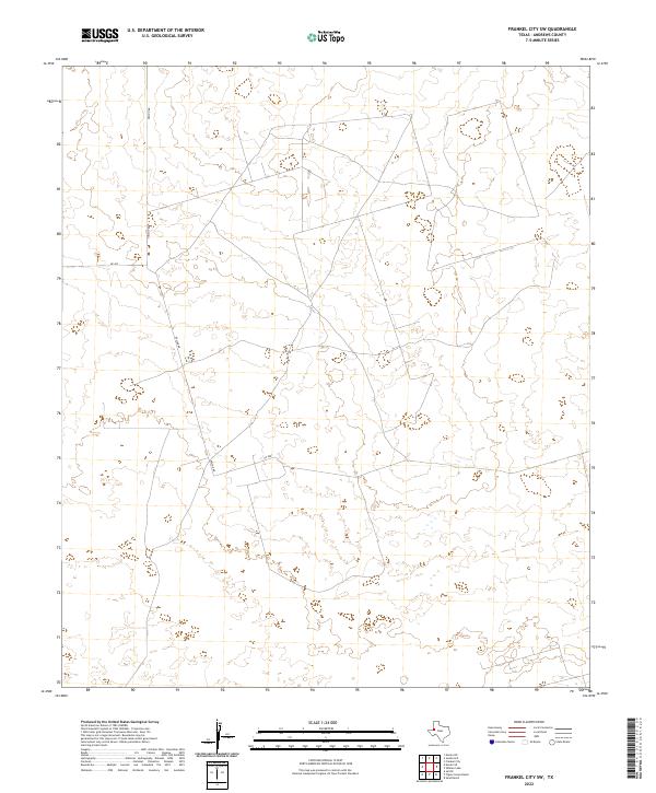 Frankel City SW, TX — USGS 7.5-minute topo (2022)