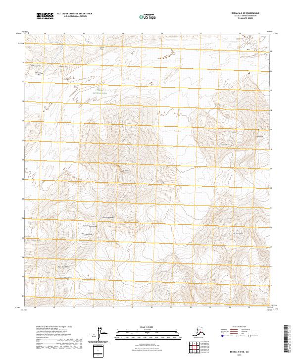 Denali A-2 NE, AK — USGS 7.5-minute topo (2023)