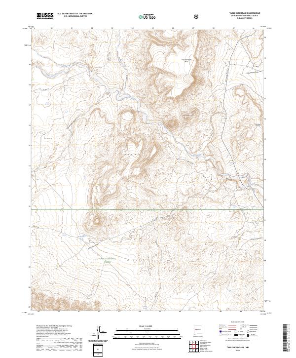 Table Mountain, NM — USGS 7.5-minute topo (2023)