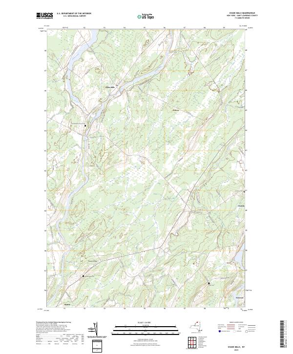 Chase Mills, NY — USGS 7.5-minute topo (2023)