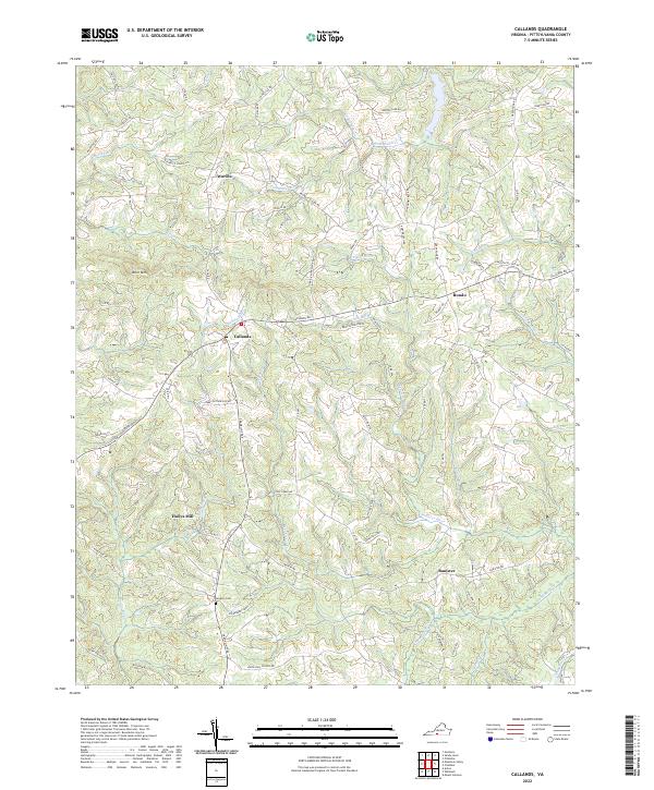 Callands, VA — USGS 7.5-minute topo (2022)