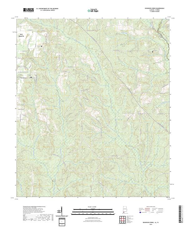 Dogwood Creek, AL-FL — USGS 7.5-minute topo (2024)