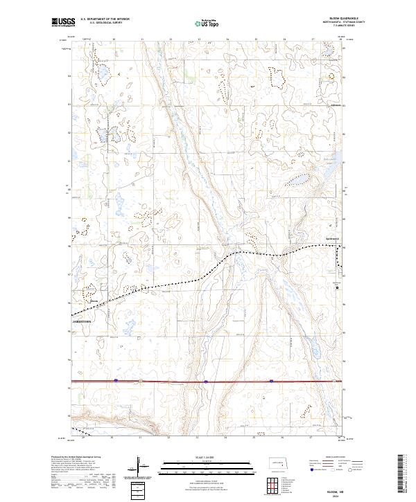 Bloom, ND — USGS 7.5-minute topo (2024)