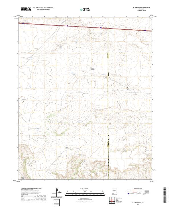 Milagro Spring, NM — USGS 7.5-minute topo (2023)
