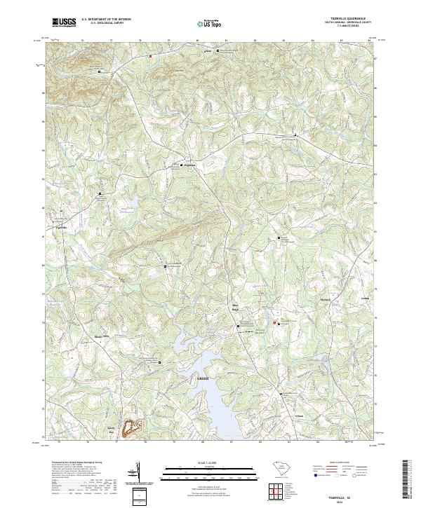 Tigerville, SC — USGS 7.5-minute topo (2024)