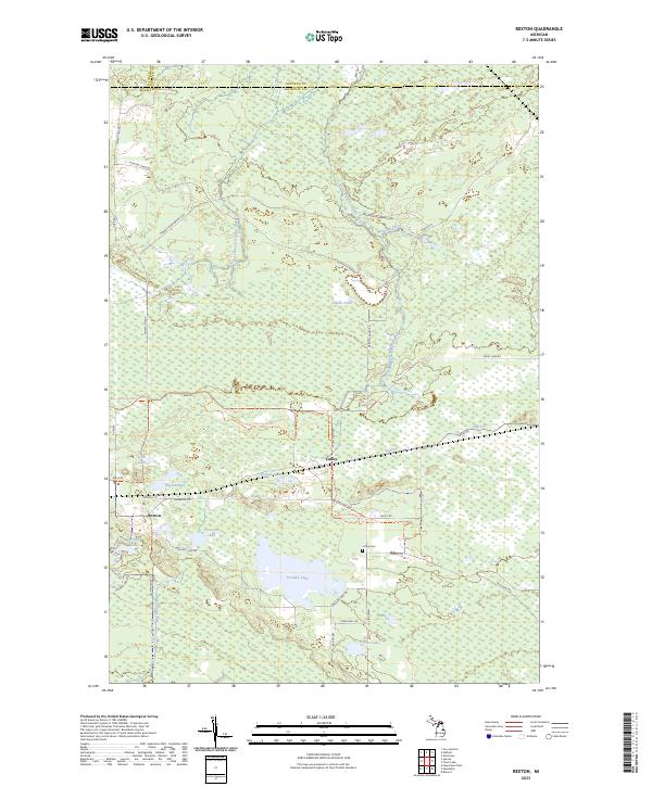 Rexton, MI — USGS 7.5-minute topo (2023)