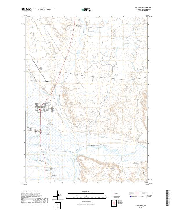 Big Piney East, WY — USGS 7.5-minute topo (2021)