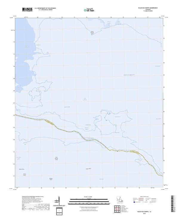 Black Bay North, LA — USGS 7.5-minute topo (2024)
