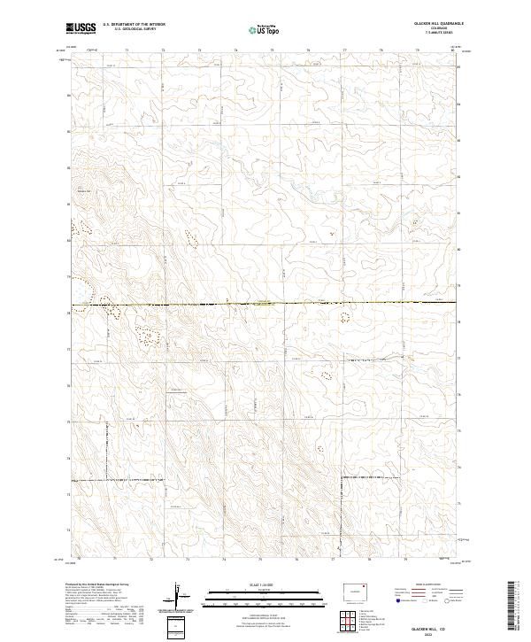Glacken Hill, CO — USGS 7.5-minute topo (2022)