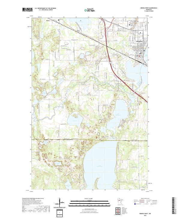 Bemidji West, MN — USGS 7.5-minute topo (2022)