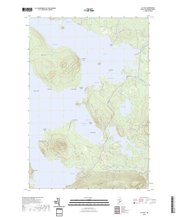 Lily Bay, ME — USGS 7.5-minute topo (2024)