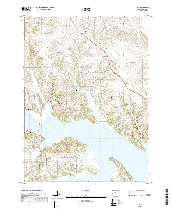 Otley, IA — USGS 7.5-minute topo (2022)