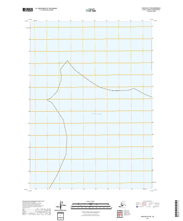 Kaguyak D-5 NE, AK — USGS 7.5-minute topo (2021)