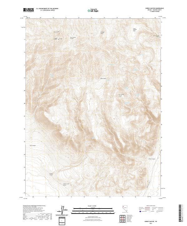 Horse Canyon, NV — USGS 7.5-minute topo (2021)