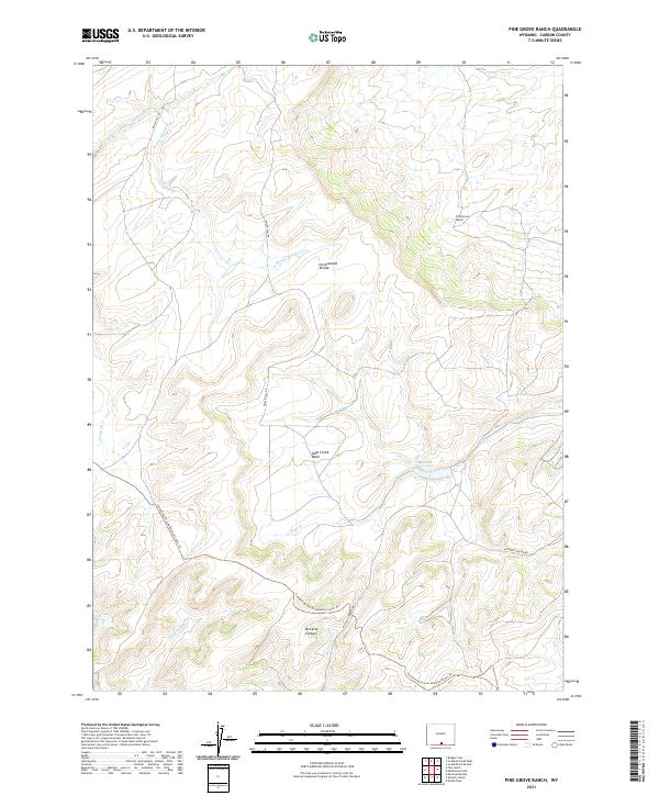 Pine Grove Ranch, WY — USGS 7.5-minute topo (2021)