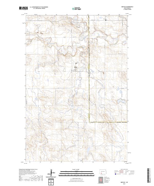 Bentley, ND — USGS 7.5-minute topo (2024)