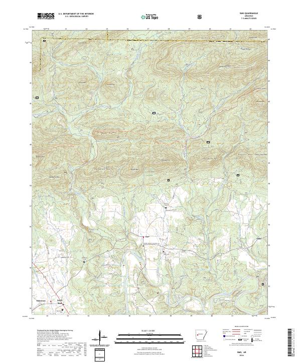 Sims, AR — USGS 7.5-minute topo (2024)