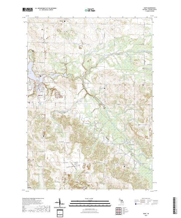 Hart, MI — USGS 7.5-minute topo (2023)