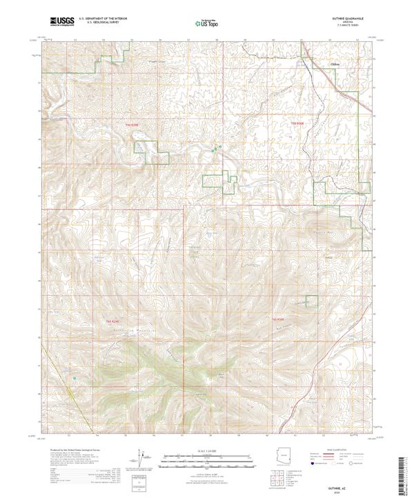 Guthrie, AZ — USGS 7.5-minute topo (2026)