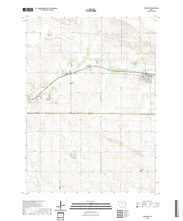 Aplington, IA — USGS 7.5-minute topo (2022)