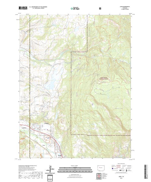 Leon, CO — USGS 7.5-minute topo (2022)