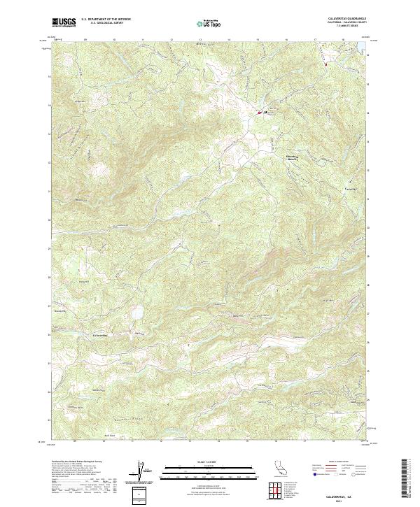 Calaveritas, CA — USGS 7.5-minute topo (2021)