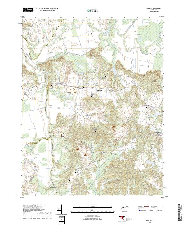 Equality, KY — USGS 7.5-minute topo (2022)