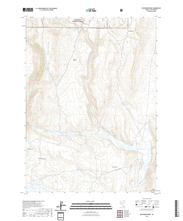 Buckhorn Ridge, NV — USGS 7.5-minute topo (2021)