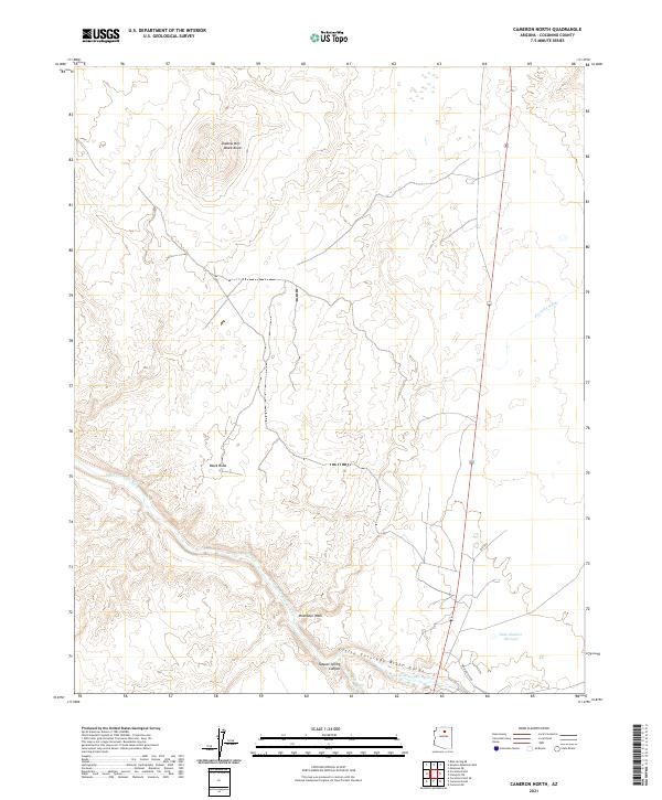 Cameron North, AZ — USGS 7.5-minute topo (2021)