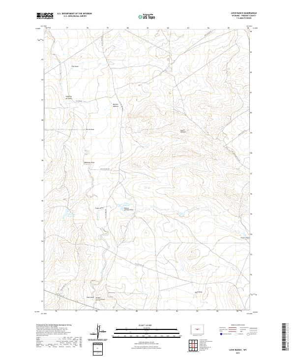 Love Ranch, WY — USGS 7.5-minute topo (2021)