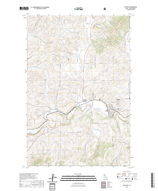 Potlatch, ID — USGS 7.5-minute topo (2024)