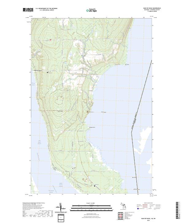Baie de Wasai, MI-ON — USGS 7.5-minute topo (2023)