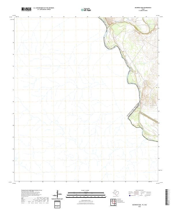 Maverick Dam, TX,COA, US — USGS 7.5-minute topo (2022)