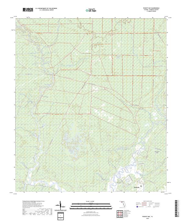 Pickett Bay, FL — USGS 7.5-minute topo (2024)