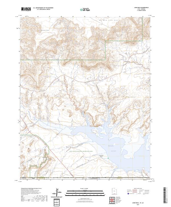 Lone Rock, UT-AZ — USGS 7.5-minute topo (2023)
