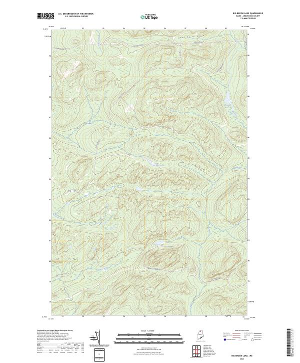 Big Brook Lake, ME — USGS 7.5-minute topo (2024)