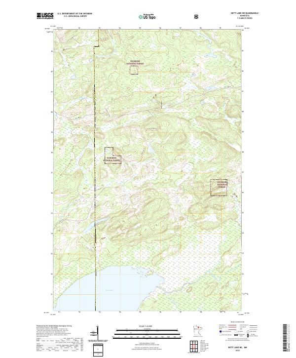 Nett Lake NE, MN — USGS 7.5-minute topo (2022)