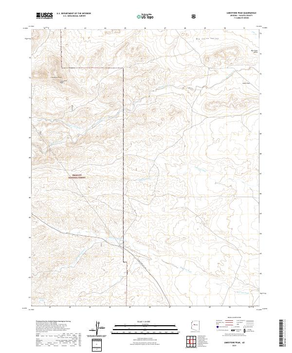 Limestone Peak, AZ — USGS 7.5-minute topo (2021)