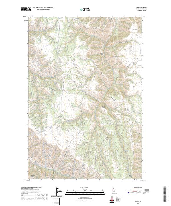 Joseph, ID — USGS 7.5-minute topo (2024)