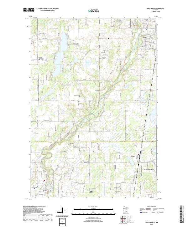 Saint Francis, MN — USGS 7.5-minute topo (2022)
